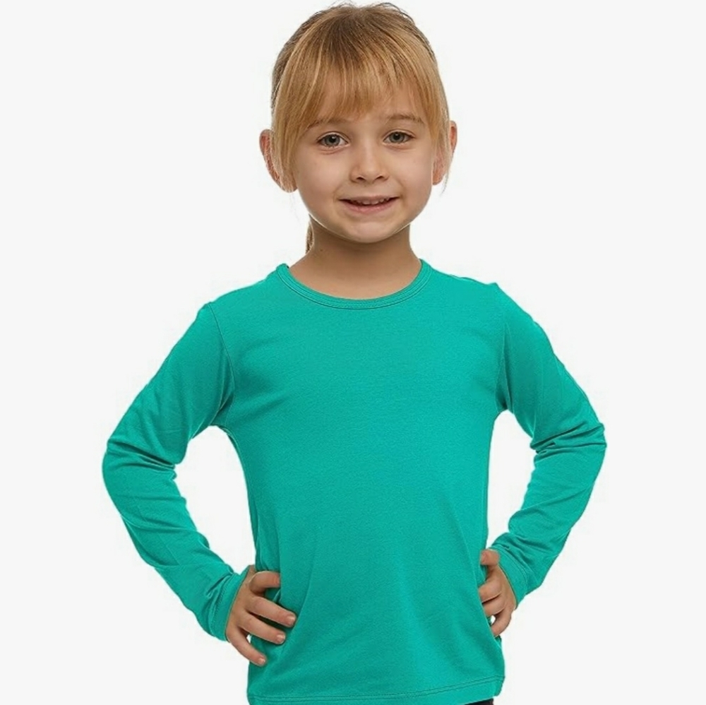 Girls Basic Long Sleeve Shirts Turkish Cotton